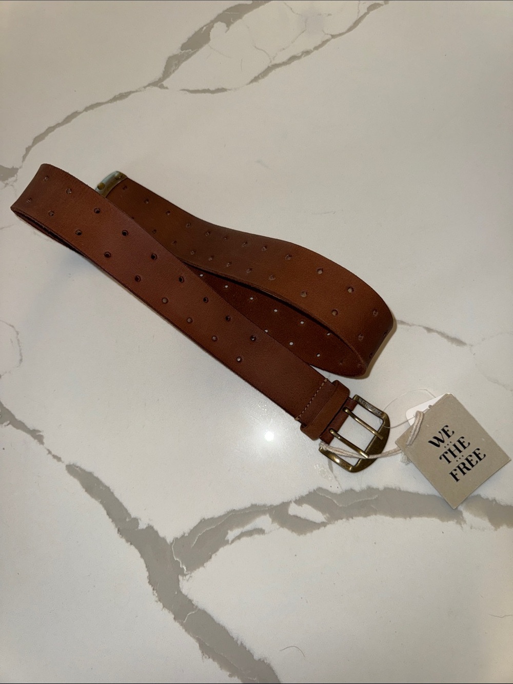 NWT Free People Brown Leather Belt